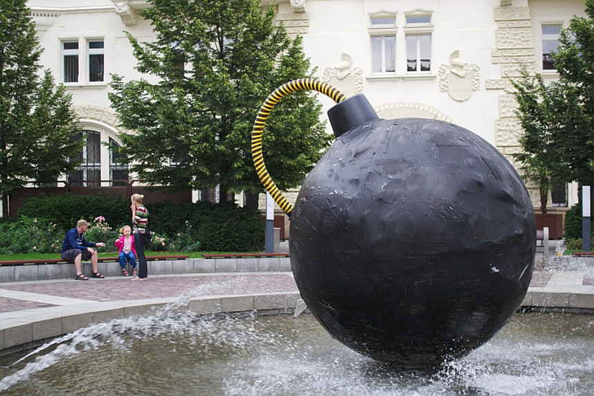Fountain with Bomb