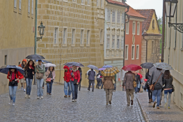 Prague on rainy days
